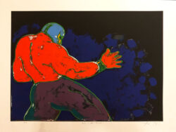 <span class="jr-art-title">AND IN THIS CORNER</span><span class="jr-art-detail">Monosilkscreen on Paper · 26” x 20” · $700.</span><a class="jr-art-inquire" href="mailto:joe@joeray.com?subject=Interested%20in%20%22AND%20IN%20THIS%20CORNER%22">Inquire to Purchase</a> AND IN THIS CORNER by Joe Ray