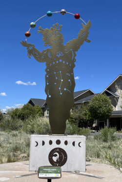 <span class="jr-art-title">CELESTIAL JUGGLER</span><span class="jr-art-detail">Powder coated aluminum, painted steel, concrete · 10 ft. tall · This piece is currently on exhibit outside my studio</span><a class="jr-art-inquire" href="mailto:joe@joeray.com?subject=Interested%20in%20%22CELESTIAL%20JUGGLER%22">Inquire to Purchase</a> CELESTIAL JUGGLER by Joe Ray